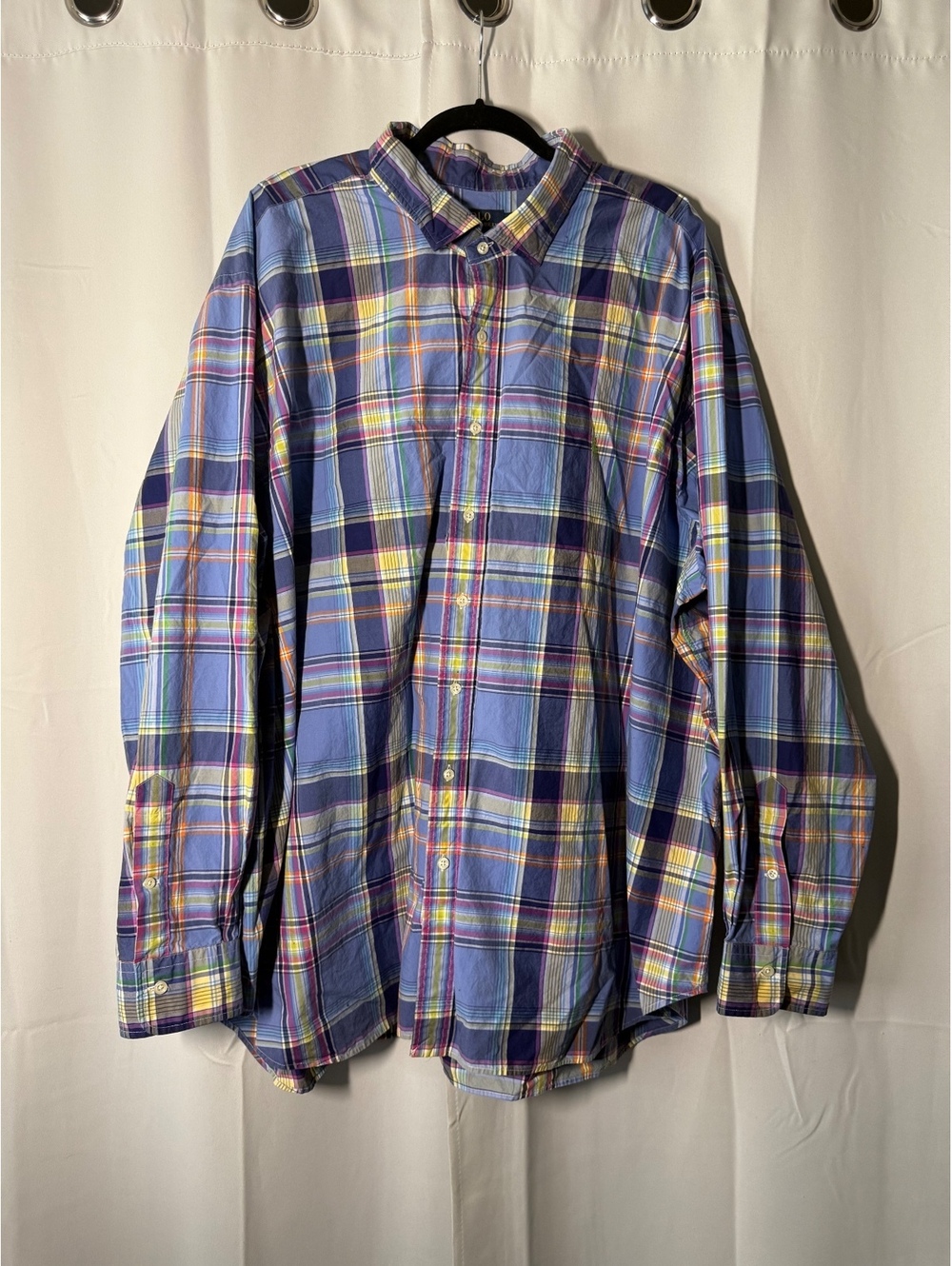 Polo Ralph Lauren Men's 5XB Big Multicolor Plaid Button-Up Shirt - Big and Tall